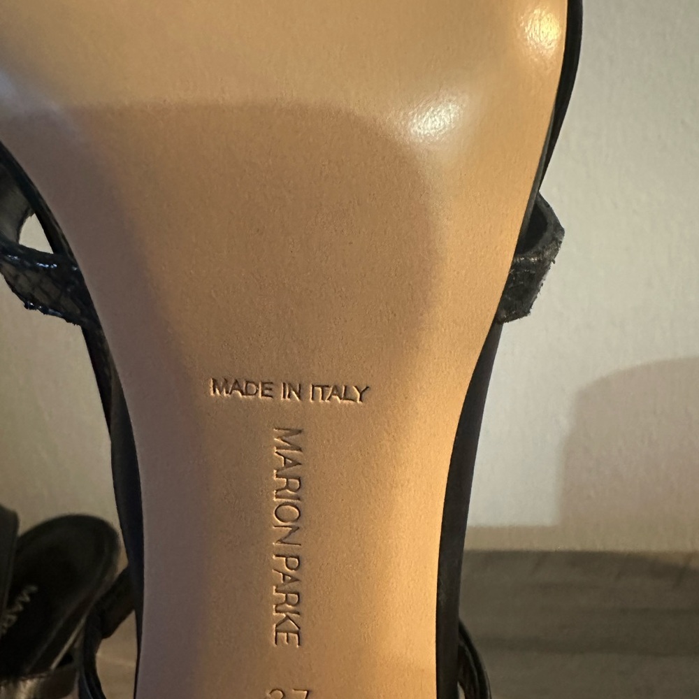 Never Worn Python Elegant Black Heels With Ankle … - image 4